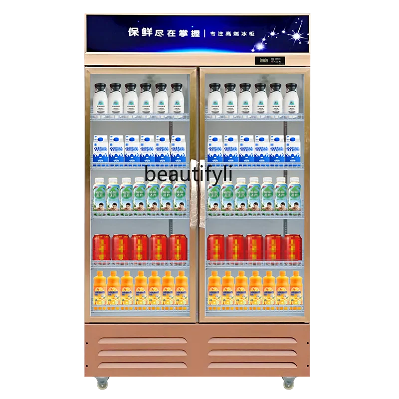 

Dual-purpose commercial display cabinet Heating cabinet Box lunch fast food insulation Refrigerated cabinet