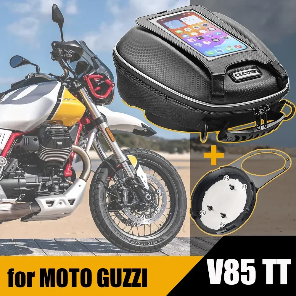 

For MOTO GUZZI V85 TT V85TT Tank Bags Quick Lock Motorcycle Waterproof Luggage Navigation Racing Bag Backpack Top Case
