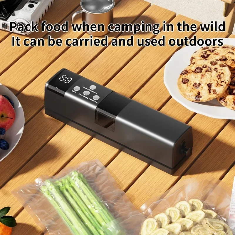 Tragbares USB-Lade-Vakuumiergerät – ein multifunktionales Lebensmittelversiegelungsgerät mit Versiegelung, externer Absaugung und Inflationsfunktionen
