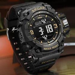 Italia Biella Fila For Mens Sport Watches Military Wristwatch Alarm Stop watch LED Digital Multifunctions Back Light Waterproof