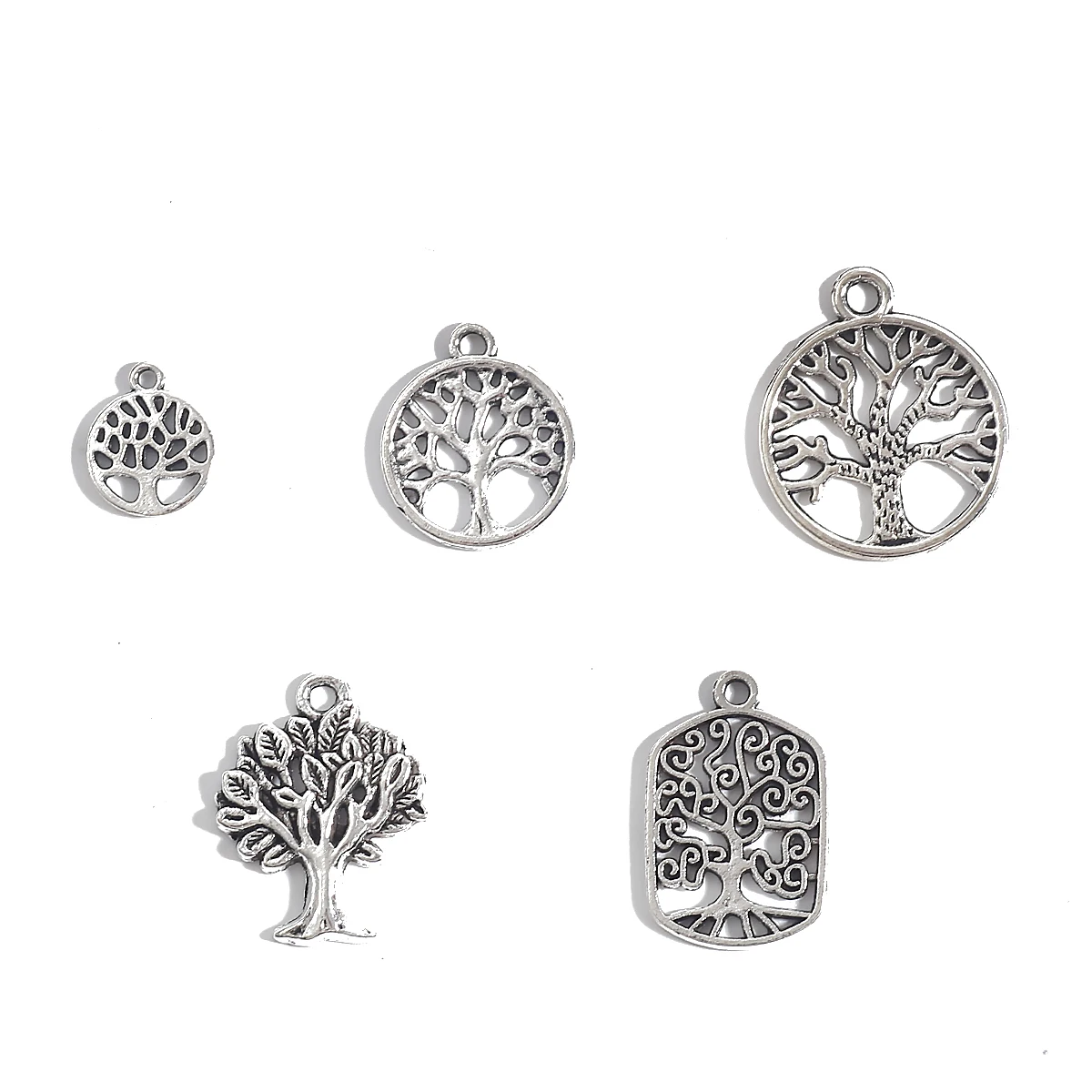 Antique Silver Plated Connectors Beads Hollow Branches Leaves Bead For DIY Earrings Bracelet Necklace Pendants Jewelry Making - view 2