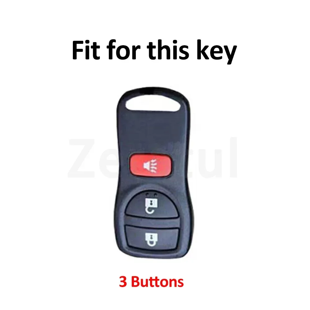 3 Buttons Gun Grey TPU Shell Car Key Case Cover For Nissan Altima Frontier Armada Maxima Tiida Sentra X-trail T30 For Infiniti