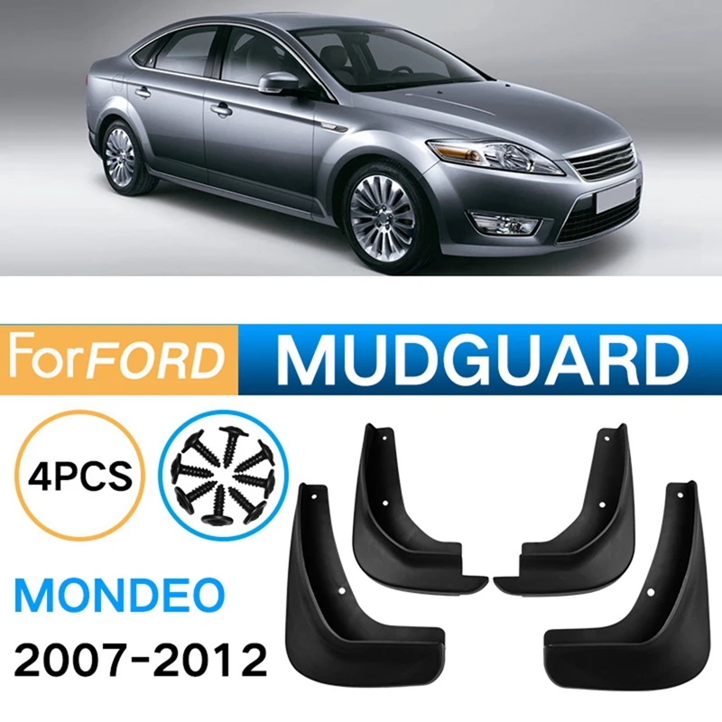 4PCS Car Mudguard Mud Flaps Splash Mud Guard Fender For Ford Fusion Mondeo MK4 2007-2012 Car Accessories