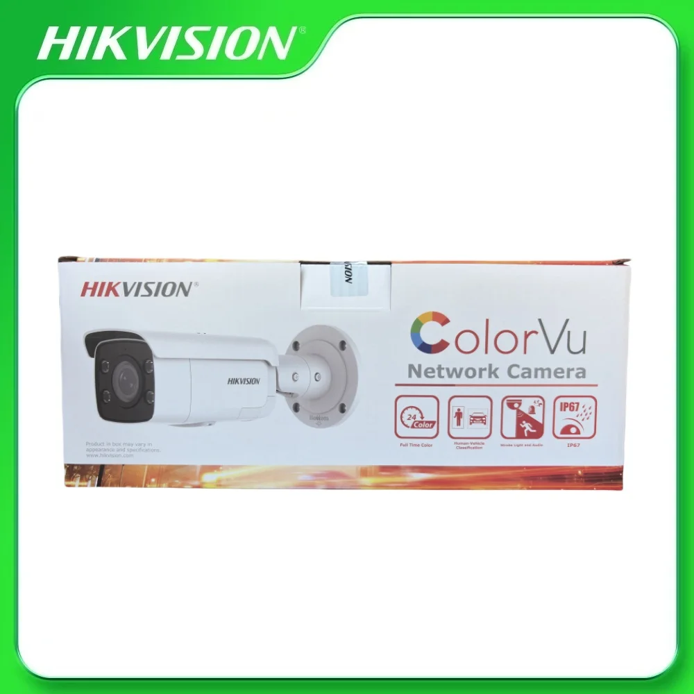 

Hikvision DS-2CD2T87G2-LSU/SL 8MP ColorVu Strobe Light and Audible Warning Fixed Bullet Network Camera Two-way Audio H.265+ IP67