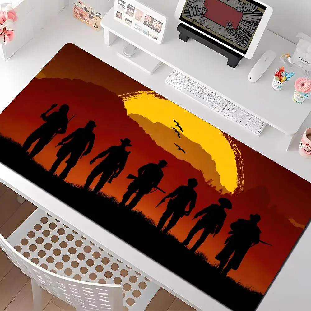 

Коврик для мыши Hotgame R-red D-dead Redemption, несколько размеров, большой квадратный, для компьютера, офиса, игр, резиновый, противоскользящий