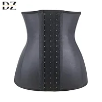 Faja de goma de látex 100% con hueso de acero para mujer, corsés de entrenamiento de cintura, moldeador de cuerpo de reloj de arena, faja de cintura larga para Torso, pérdida de peso