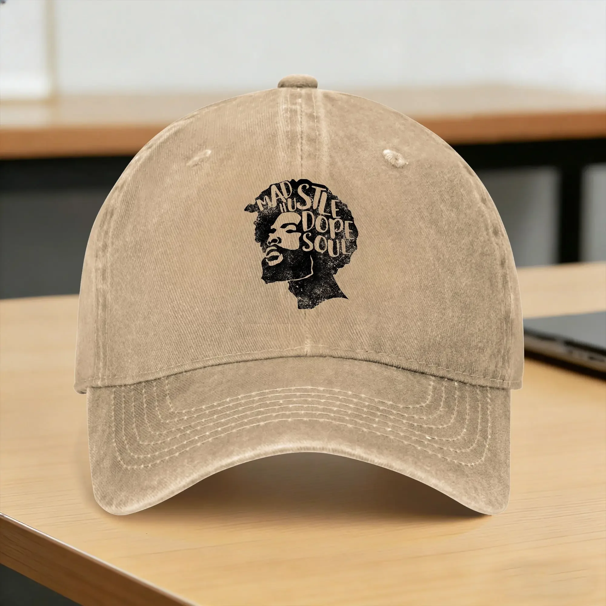 Baseball Cap Mad Hustle Dope Soul Afroman Natural Hair Words Dad Brother Summer Stylish Trucker Hat High Quality Baseball Caps