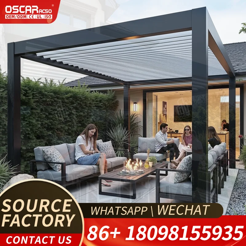 Rot Resistant Outdoor Aluminium Pagoda Pergola Gazebo 10 Pieces 5x5 for Garden Deck Patio pergola