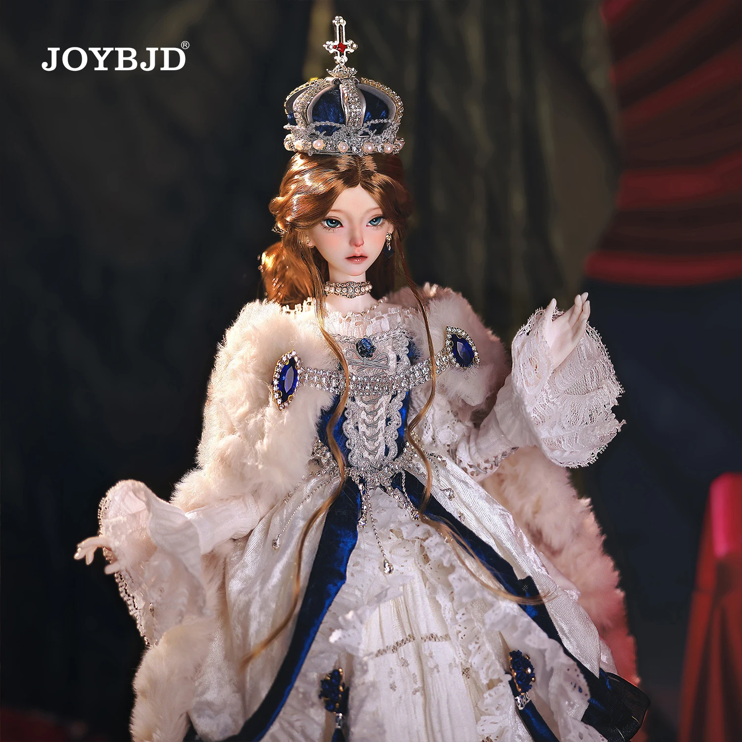 JOYBJD 1/4 Kael BJD دمية مجموعة كاملة خمر ملكة القرون الوسطى مع تاج Muxi الجسم الراتنج لعبة الشكل