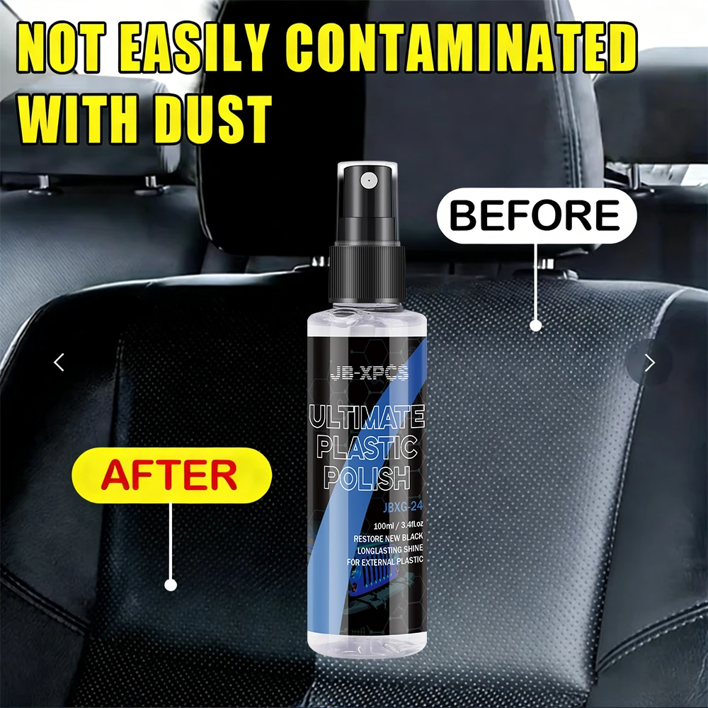 Car Plastic Renovator Long-Lasting Protect Repair Whitening Black Shine Plastic Trim & Rubber Car Care Product XG 24