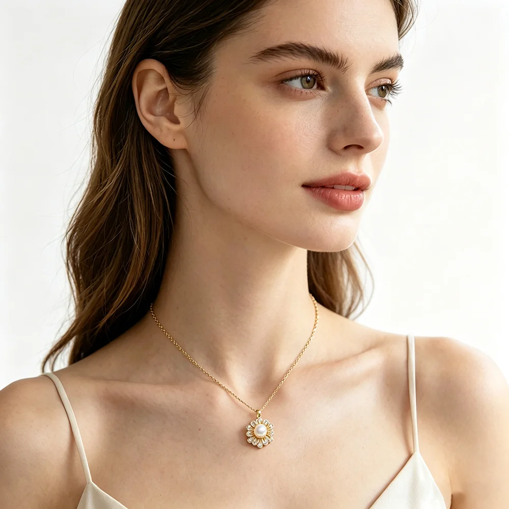 Neuer 925er Silber Natürlicher Perlenanhänger für Damen, Eleganter Süßwasserperlen-Anhänger, Schmuck, Geschenk für Ehefrau, Mutter, Jahrestag, Weiß, Lila – Detail 6