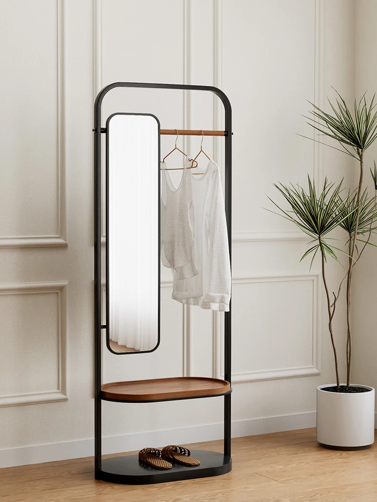 Multifuncional do chão ao teto Cabide, Modern Home Hanger, Entrada do quarto, Creative Coat Rack Espelho