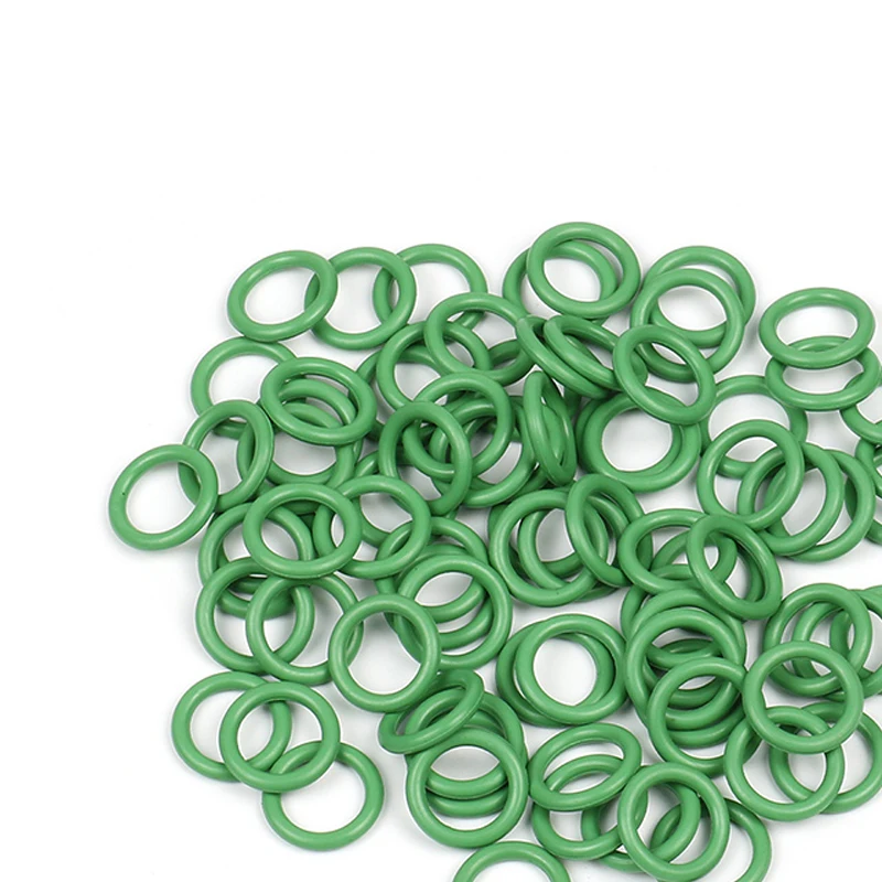 ( 10.8 x 2.4mm ) #8 R134a NBR Green O Rings Rubber Seal O-Ring Kit for Car Air Conditioning Mechanical High Temperature Seals