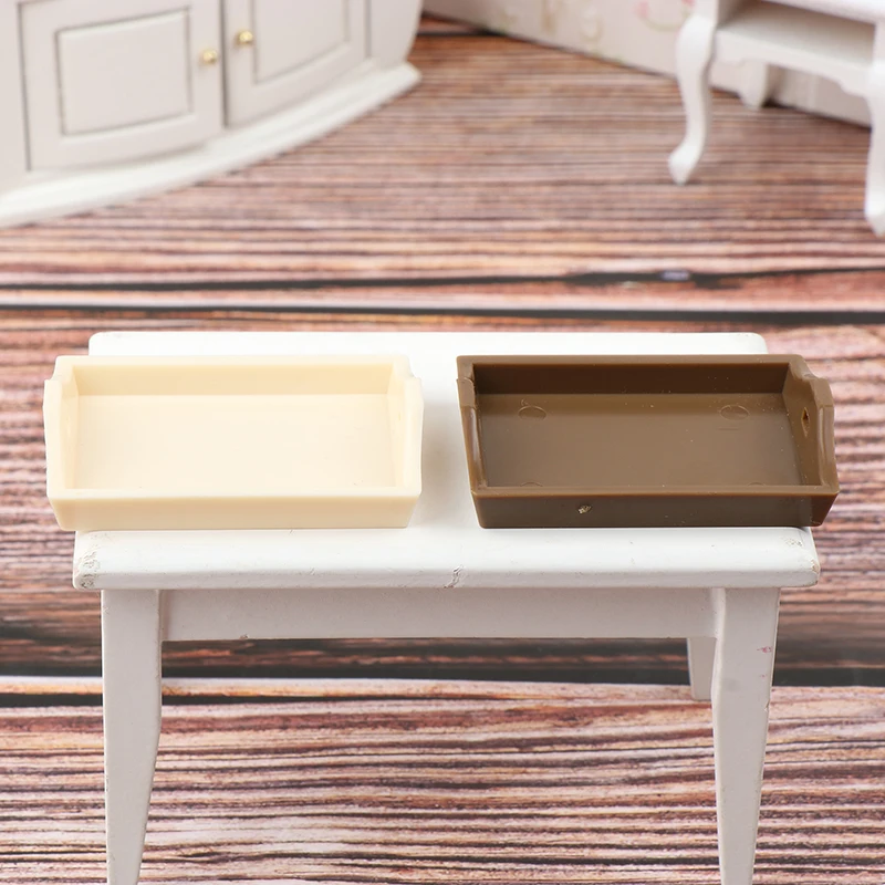 1/12 Dollhouse Fruit Food Tray Toys Dolls Houde Simulation Tray Model Dollhouse Mini Decorations Accessories