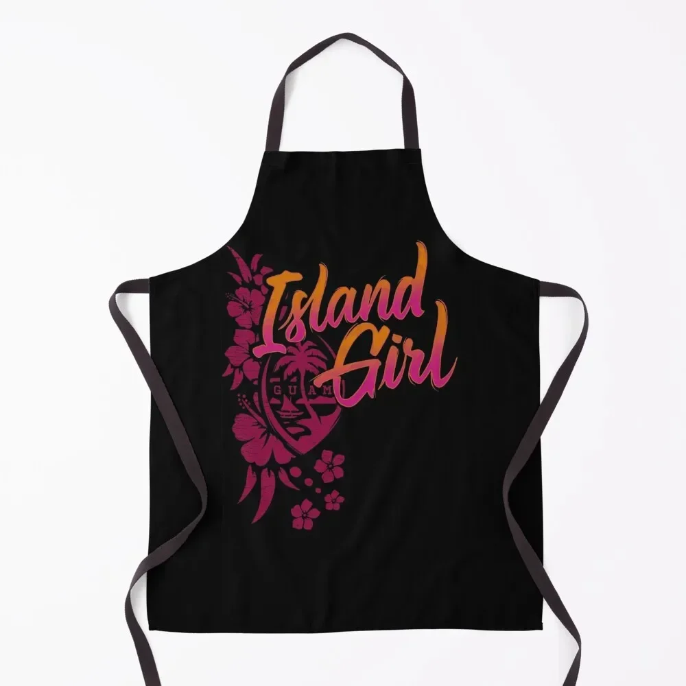 

GUAM Island Guam Girl Chamoritta Apron Women Kitchen Barber Cleaning Products For Home Kitchen Things Apron