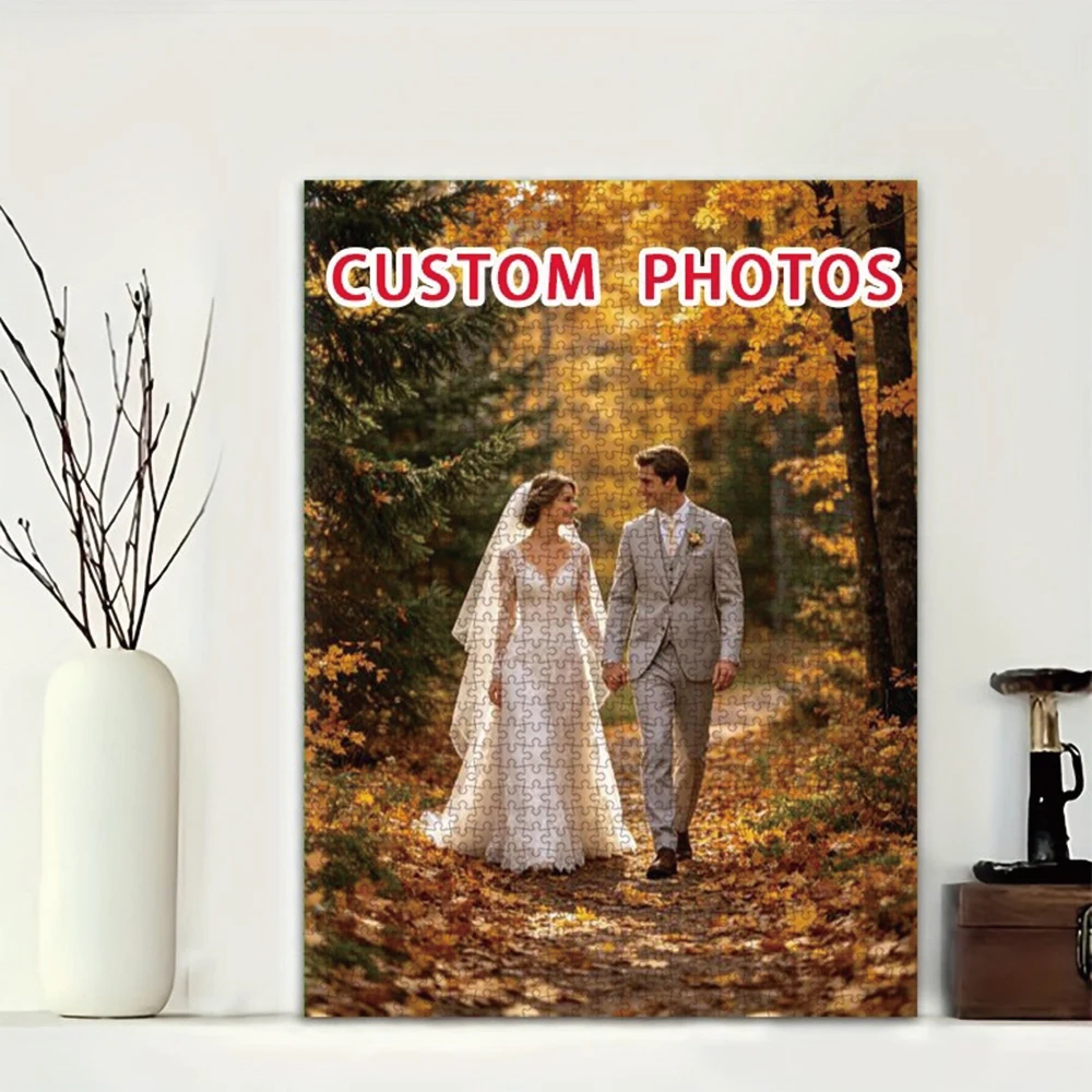 35/300/500/1002pcs Personalized Custom Photo Puzzle Couple Photos Jigsaw Gifts Family Educational Toys
