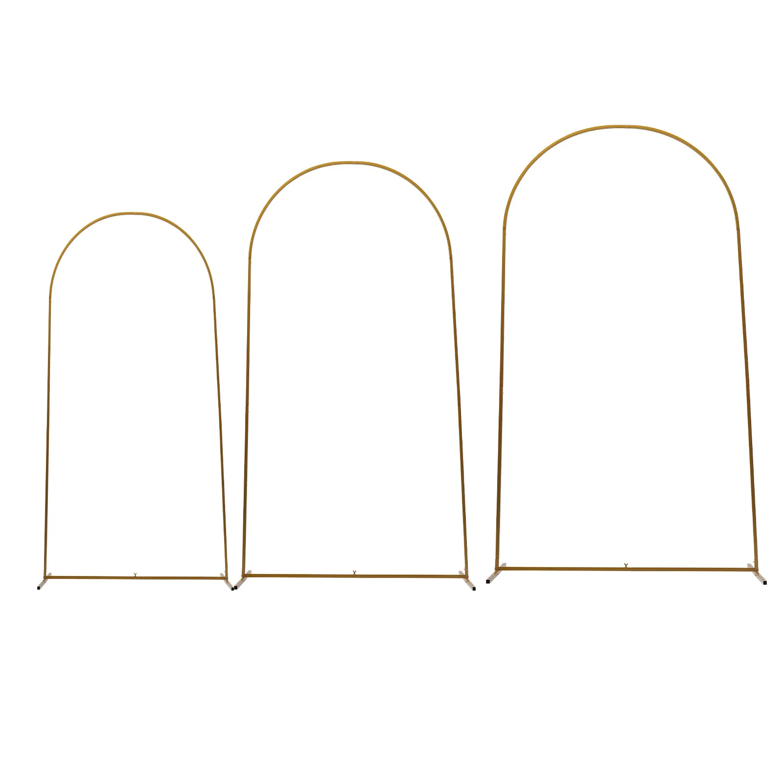 Wedding Stand Gold Arch Backdrop Shelf For Ceremony Party Venue Decor Frame Decoration 3pcs