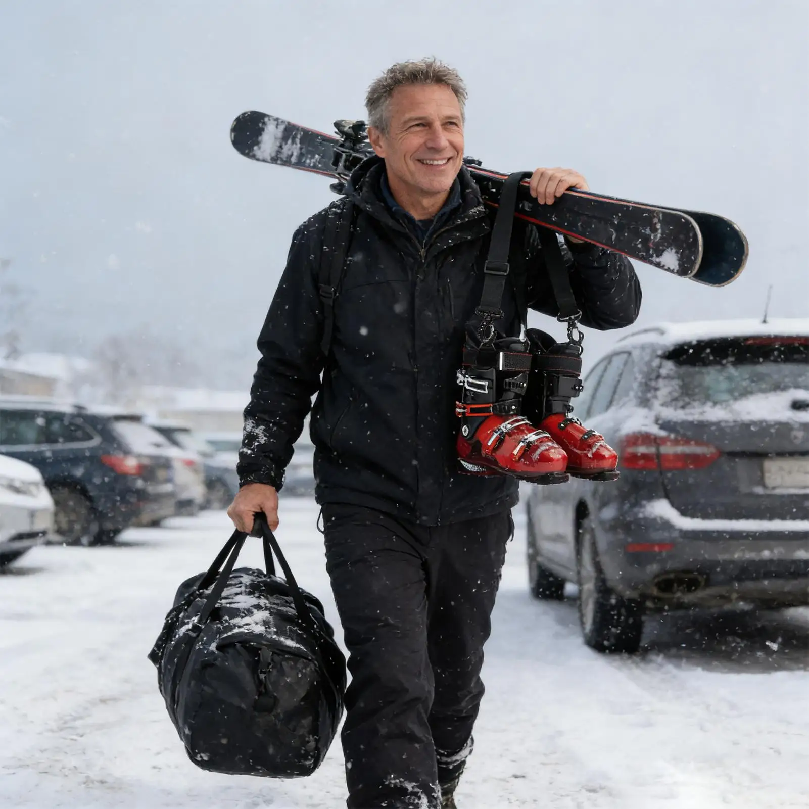 

Ski Carrier Strap 4 Pieces Nylon Skates Shoulder Straps Winter Boot Carrier For Outdoor Winter Snowboard Skiing Mountain Trip