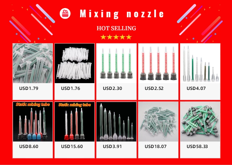 250pcs Epoxy Mixing Nozzle, Static Mixing Nozzle Head, Mixing Tube, Suitable for AB Glue Gun Applicator Static Mixer
