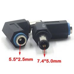 90 Degree DC 5.5 x 2.5 mm female to 7.4 x 5.0 mm male DC Power Connector Adapter Laptop 5.5*2.5 female to male 7.4*0.6 Plug