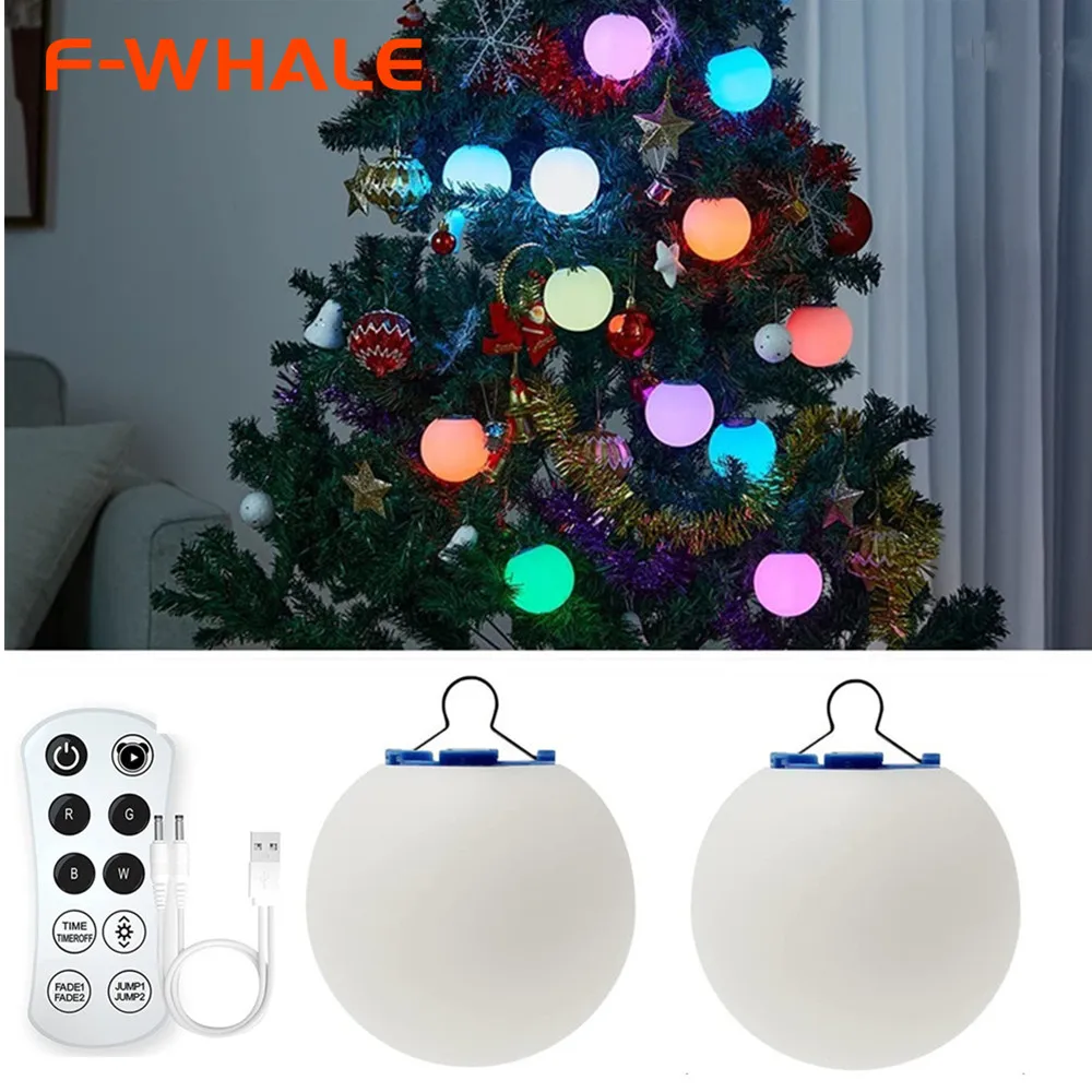 Rechargeable Night Light LED Floating Pool Light Christmas Balls Xmas Tree Garden Christmas Party Home Room Bedroom Decoration