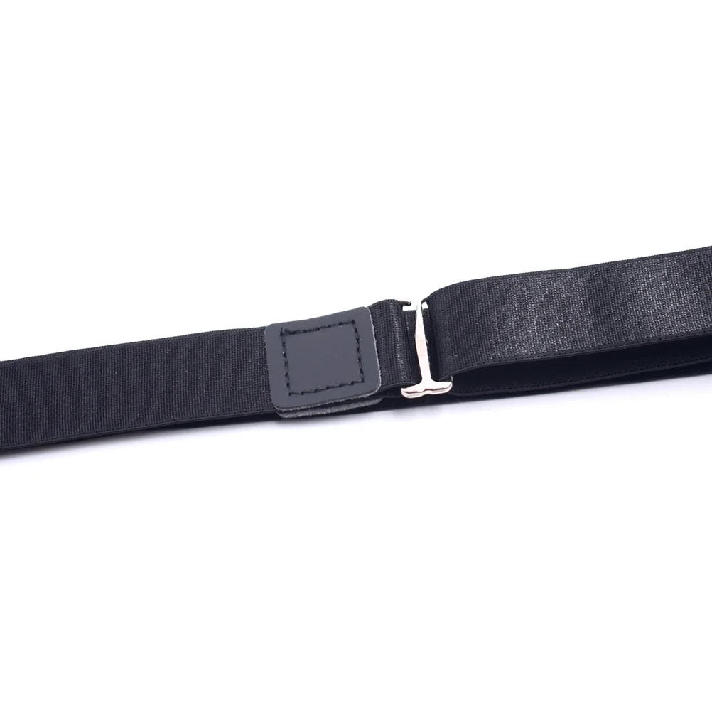 Shirt Belt Stay Adjustable Shirt Lock Undergarment Belt for Men and Women Keeping Shirt Tucked in - 25CM (Black)