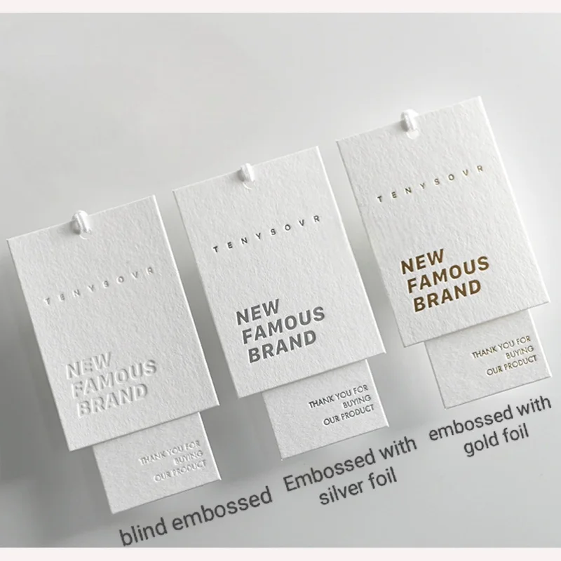 High - Quality Customized Hang Tag Labels: Cotton Card Stock for Universal Men's and Women's Clothing