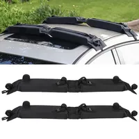 Universal Car Soft Roof Rack Cross Bars Space Saving Protection Pads Luggage Rack For Cars Top Luggage Carrier Rails Load 75kg