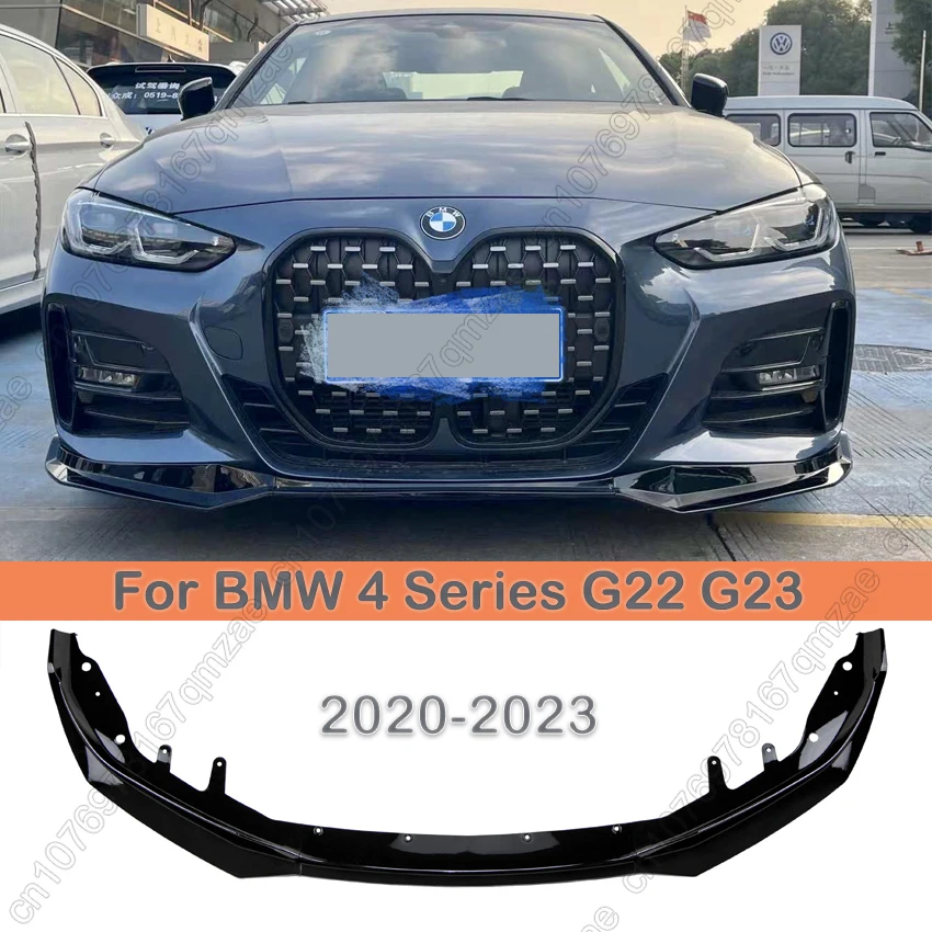 

For BMW 4 Series G22 G23 M440i M440d 430d 430i 2020-2023 Front Bumper Splitter Lip Diffuser Spoiler Bumper Deflector Body Kit