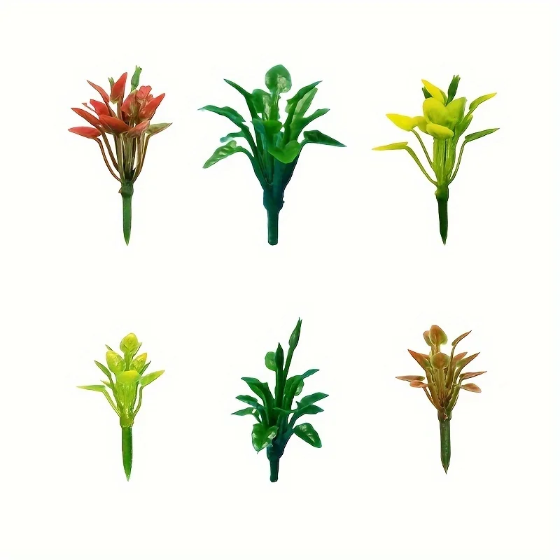 30PCS Miniature Green Scenery Flower Tree Miniature Flower Tree Fairy Garden Houses Decoration Micro Landscaping DIY Accessories