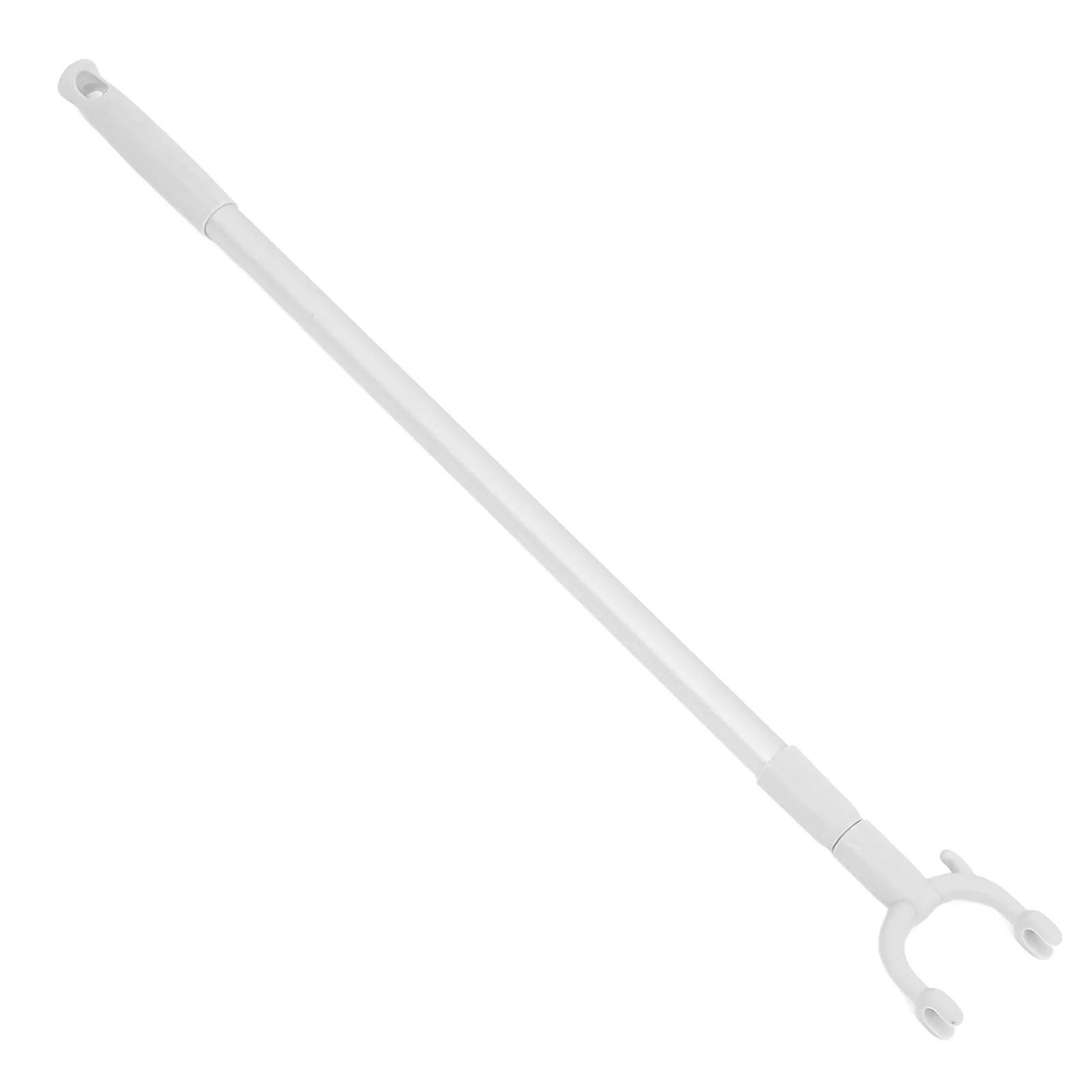 

Adjustable Telescoping Clothes Pole Heavy Duty Aluminum Plastic Extendable Closet Rod Sturdy Reaching Hook For Garment Hanger