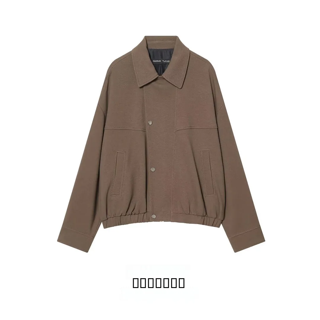 KASLEAD, nueva chaqueta de piloto de doble botonadura Faionable para mujer, abrigo versátil Sli ort para mujer, fibra de poliéster