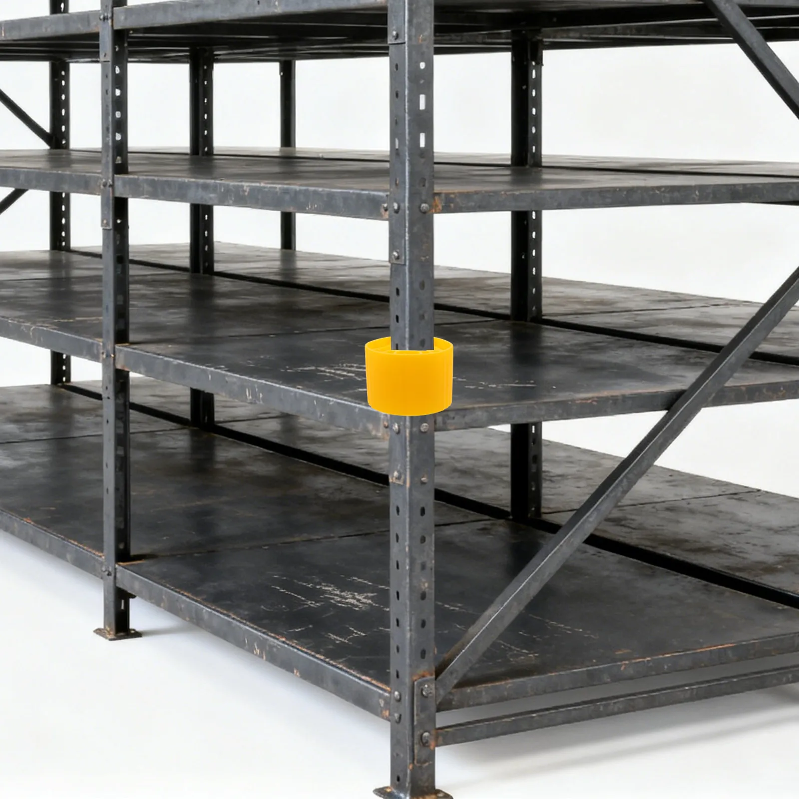 Warehouse Column Protector Heavy Duty Yellow Plastic Round Column Wrap Forklift Area Impact Guard Beam Cover Industrial Storage