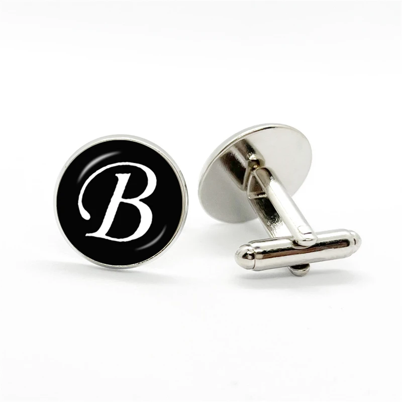 Cufflinks for Mens Luxury 26 Letters Shirt Cuff Links Wedding Business Lawyer Men Jewelry Surname Initials Gifts