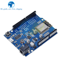 TZT ESP-12E WeMos D1 UNO R3 CH340G WiFi Development Board Based ESP8266 Shield Smart Electronic PCB For Arduino Compatible IDE