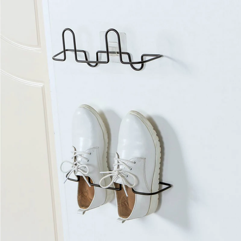 Zapatero colgante de pared con adhesivo, estante tridimensional para zapatillas, hogar, sala de estar