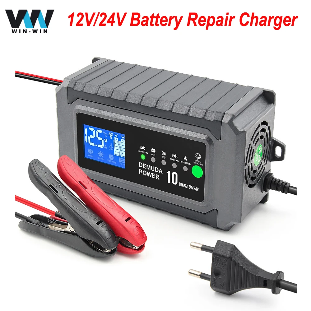 

Зарядное устройство 12 В/24 В, автомобильное зарядное устройство, импульсное зарядное устройство для свинцово-кислотных аккумуляторов, автоматический диагностический инструмент