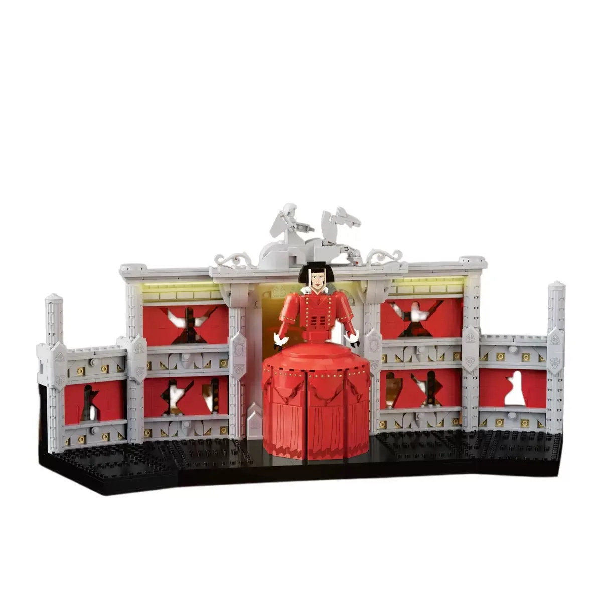 

1379PCS Classic Queen Stage with Lights Assembled Toy MOC Building Blocks Set Desktop Ornament Educational Toy Birthday Gift
