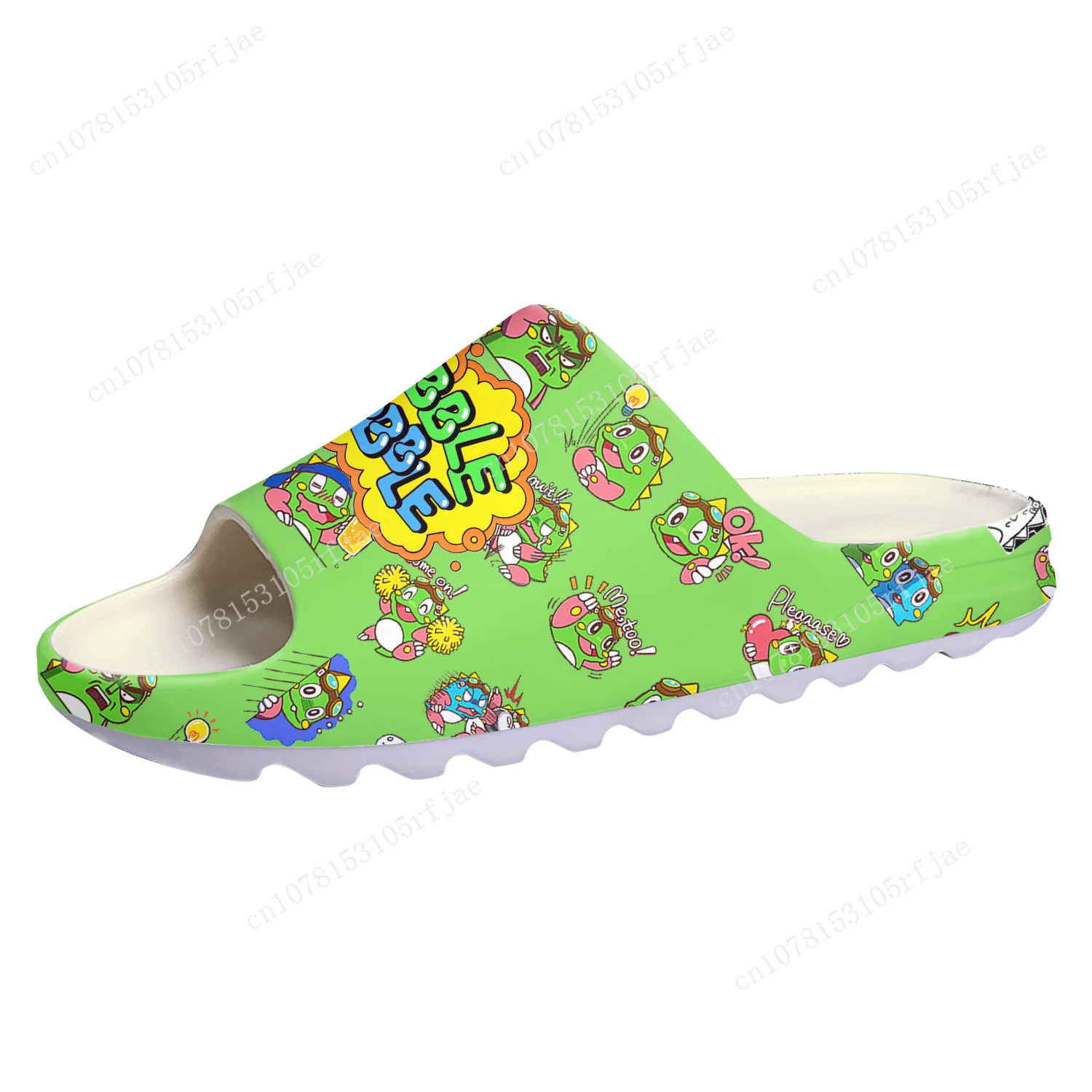 Bubble Bobble Custom Zachte Zool Sllippers Cartoon Spel Heren Dames Tiener Thuis Klompen Op Maat Gemaakte Waterschoenen Op Shit Sandalen