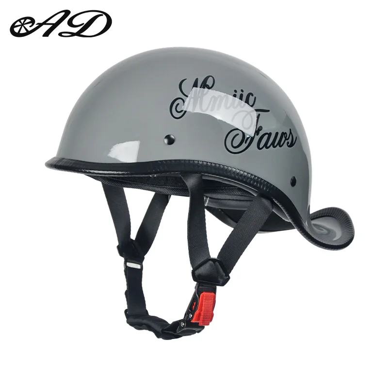 Wholesale Motorcycle Half Face Retro Scoop Helmets Custom Design with Comfortable Abs Lining Cycling Helmet Factory Wholesale