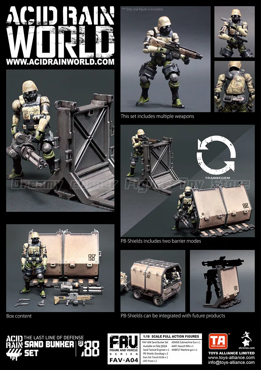 【Auf Lager】Acid Rain War FAV-A04 SAND BUNKER SET FAV-A10 SETH RANGER VOLLSTÄNDIGE ACTION-FIGUREN im Maßstab 1:18
