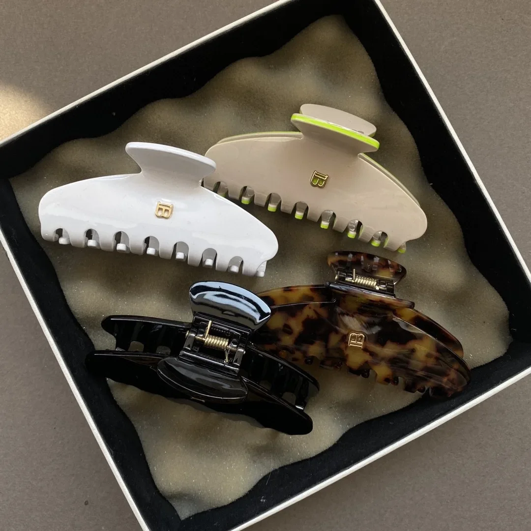 قطعة واحدة من مشبك الشعر الجديد من ورقة الأسيتات، مشبك على شكل حرف القرش، ملحق عصابة الرأس، مشبك الإمساك، مشبك شعر القرص الحلو، إكسسوار للشعر