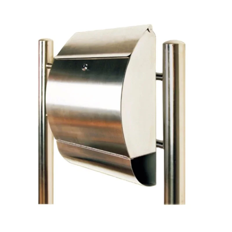 Classic Modern stainless steel weatherproof outdoor post mailboxes with stand