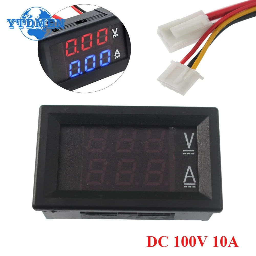 DC 0-100V 10A Digital Voltmeter Ammeter LED Display Module DSN-VC288 LED Amp Dual Digital Volt Meter Gauge Voltage Current