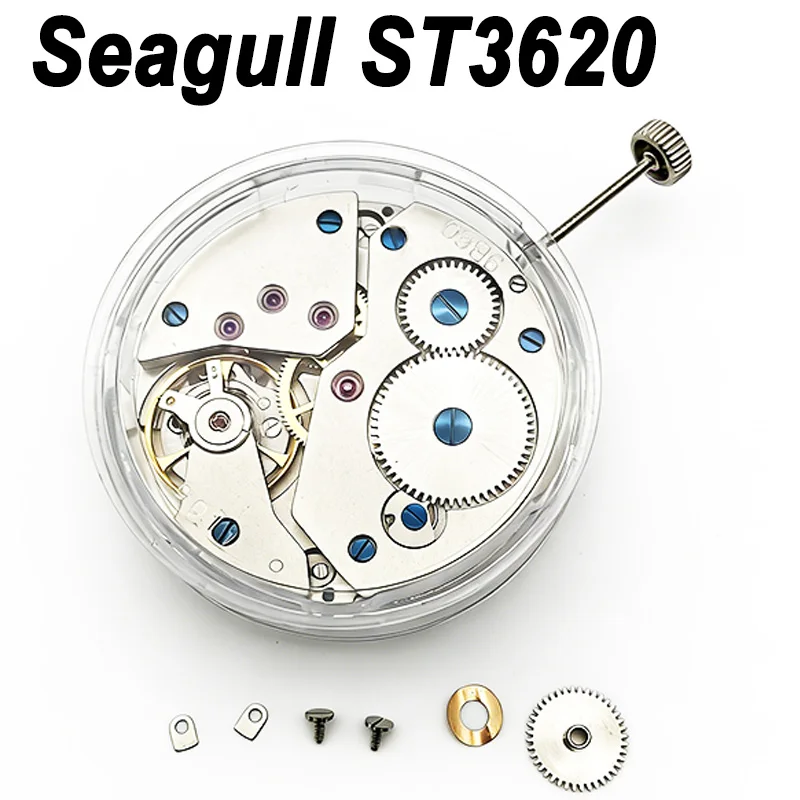 Seagull ST3620 Watch Manual Winding Movement Watch Repair Small Seconds At 6/9 ETA6497/6498 Replacement Movement Parts