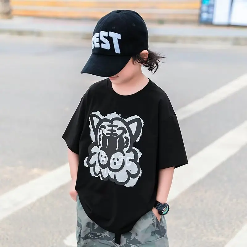 Children\'s Clothing 10 12 Years T-shirt For A Boy Clothes Teenage T-shirts High Teen Fashion Kids Tee Top Boys Baby Summer