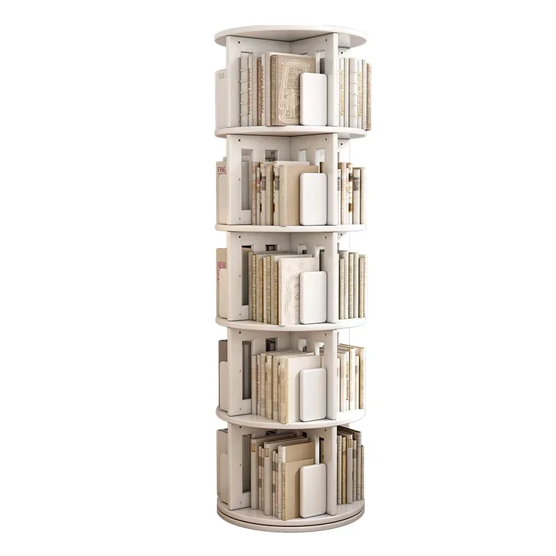 

Full solid wood living room, rotating bookshelf, bookshelf corner, floor to floor shelf for storing children's books