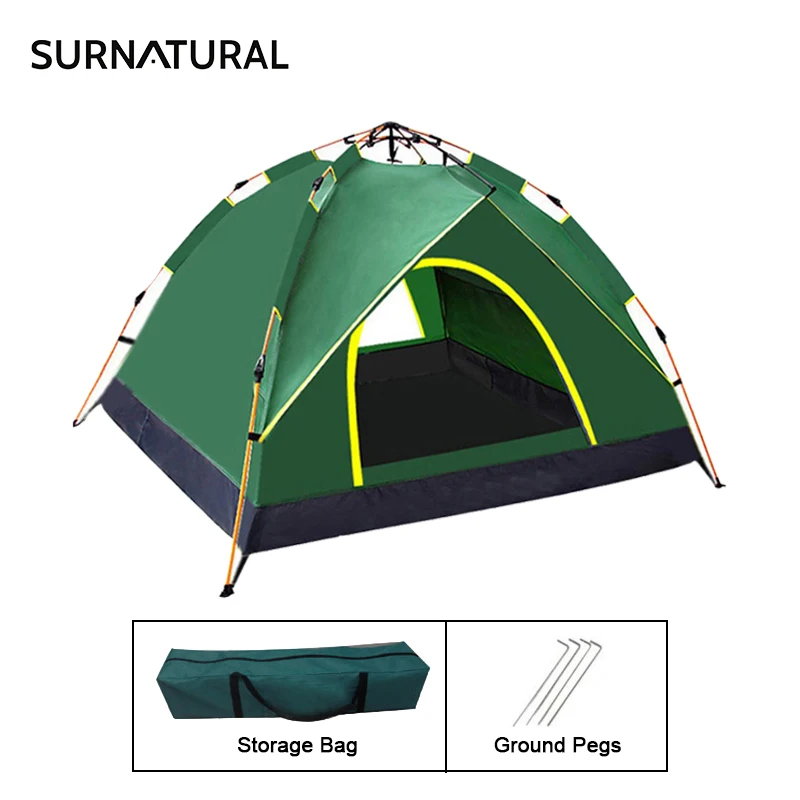 

Outdoor Camping Tents Waterproof Awning Picnic Tourist House Automatic One-touch Tent for 3-4 Person Travel Camping Supplies