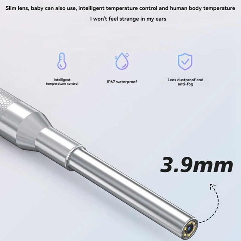 Digital Visible Light Ear Spoon, Otoscope Ear Camera, Smart Ear Cleaner, For Ear Cleaning Smart Picking Stick Endoscope