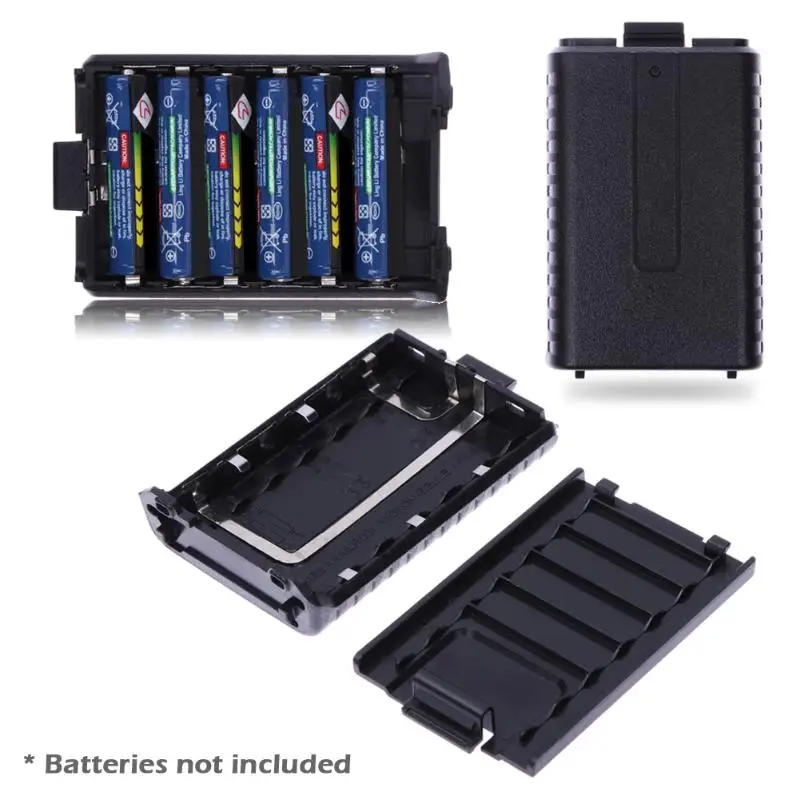 1pcs 6 x AAA Extended Battery Case Box BATTERY pack shell for Baofeng UV5R/UV5RB/UV5RE/UV5REPLUS/UV5R+ UV-5R UV-5RA+ UV-5RA